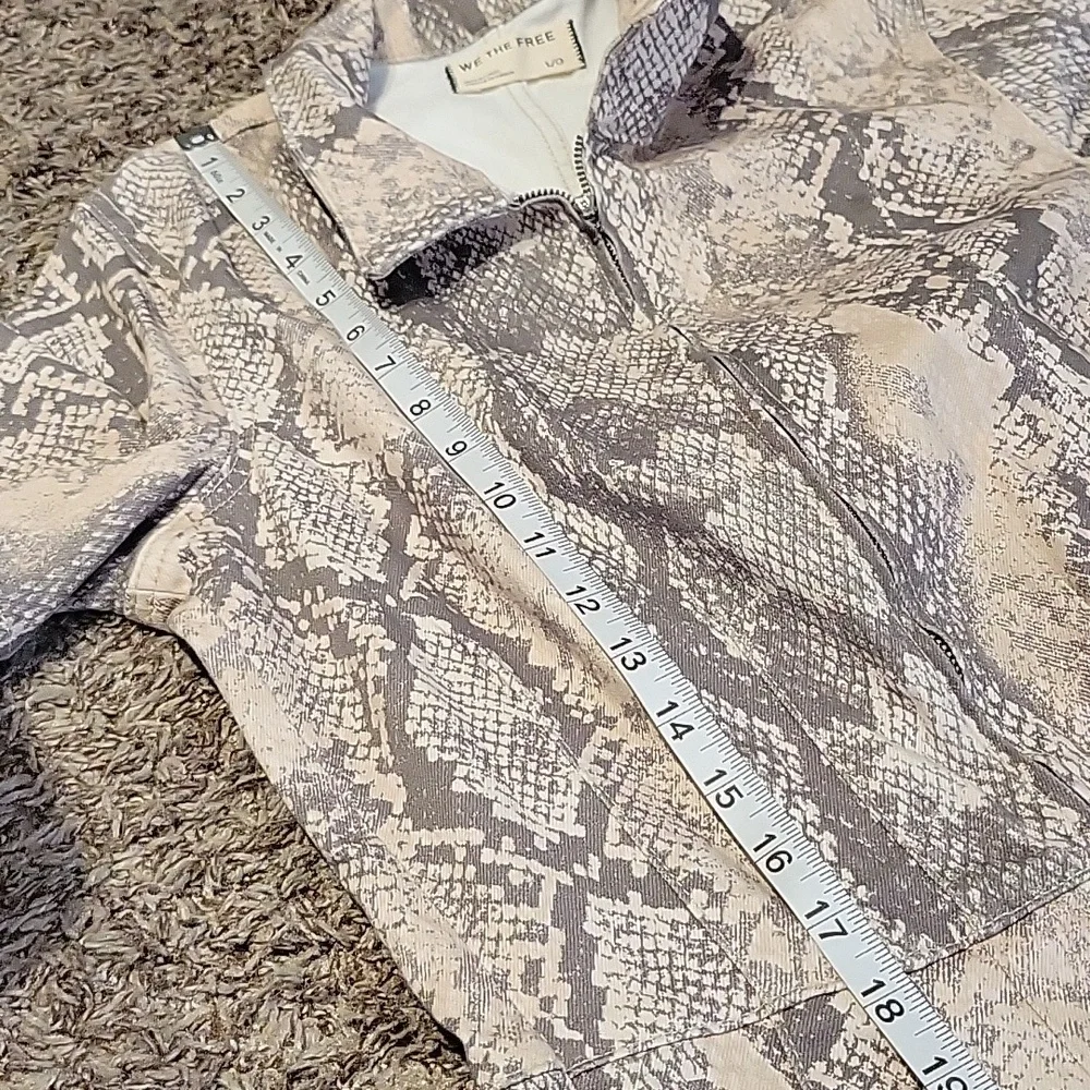 We The Free Neutral Snake Print Short Sleeve Jumpsuit